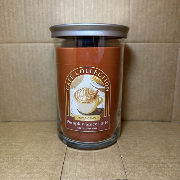 Yankee Candle 20oz Two-Wick Cafe Collection - Pumpkin Spice Latte - Picture 1 of 2